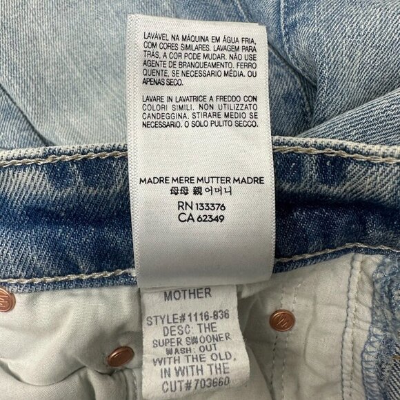Mother The Super Swooner High Rise Jeans 28 Out With The Old In With The New - Picture 14 of 16